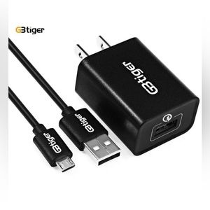 GRTIGER USB Charger Travel Wall Adapter With USB Cable